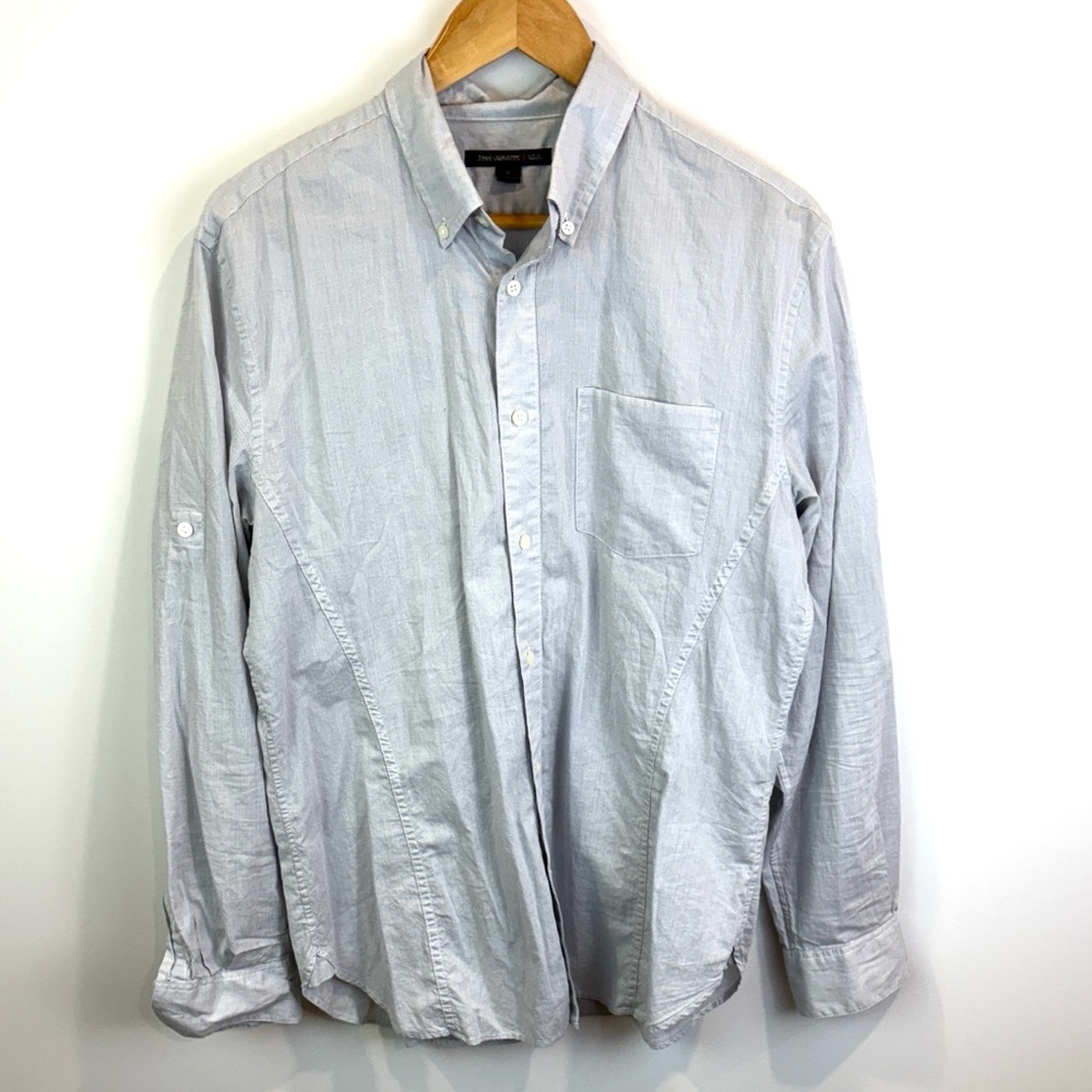 John Varvatos Light Gray button down size M